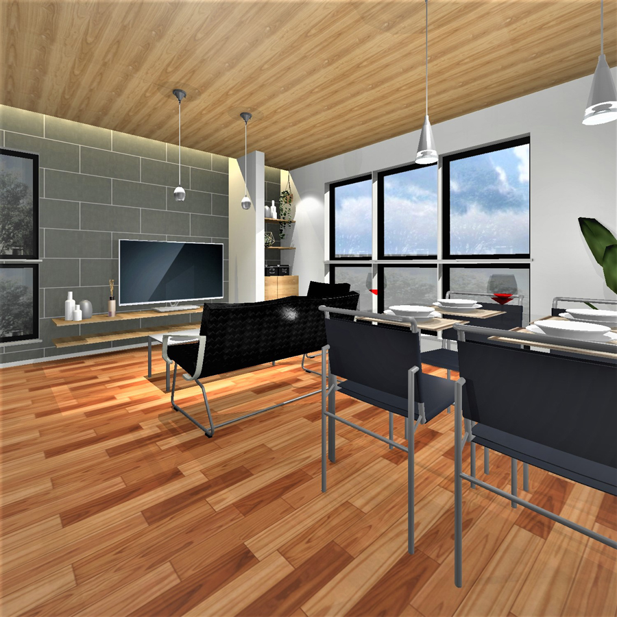 約15坪 3LDK 狭小3階建て+ルーフバルコニー間取り